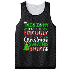 Too Hot Ugly Christmas Sweaters Funny Xmas Family Mesh Reversible Basketball Jersey Tank