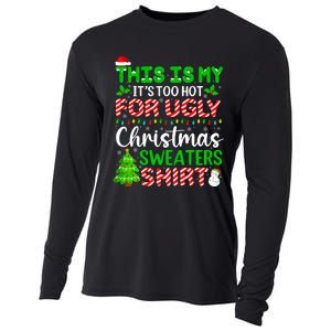 Too Hot Ugly Christmas Sweaters Funny Xmas Family Cooling Performance Long Sleeve Crew