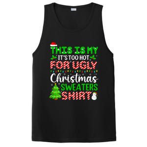 Too Hot Ugly Christmas Sweaters Funny Xmas Family PosiCharge Competitor Tank