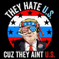 They Hate Us Cuz They Aint Us Funny 4th Of July USA Flag Backpack