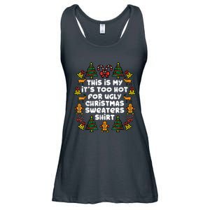 Too Hot Ugly Christmas Sweaters Funny Xmas Family Ladies Essential Flowy Tank