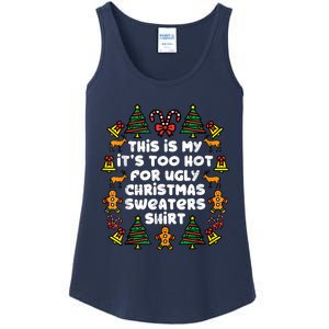 Too Hot Ugly Christmas Sweaters Funny Xmas Family Ladies Essential Tank