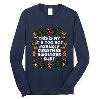 Too Hot Ugly Christmas Sweaters Funny Xmas Women Family Long Sleeve Shirt