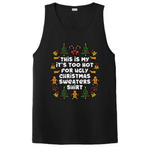 Too Hot Ugly Christmas Sweaters Funny Xmas PosiCharge Competitor Tank