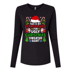 Too Hot Ugly Christmas Sweaters Family Xmas Pajamas Holiday Womens Cotton Relaxed Long Sleeve T-Shirt