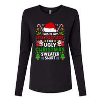 Too Hot Ugly Christmas Sweaters Family Xmas Pajamas Holiday Womens Cotton Relaxed Long Sleeve T-Shirt