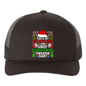 Too Hot Ugly Christmas Sweaters Family Xmas Pajamas Holiday Yupoong Adult 5-Panel Trucker Hat