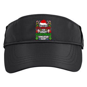 Too Hot Ugly Christmas Sweaters Family Xmas Pajamas Holiday Adult Drive Performance Visor