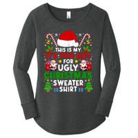 Too Hot Ugly Christmas Sweaters Family Xmas Pajamas Holiday Women's Perfect Tri Tunic Long Sleeve Shirt