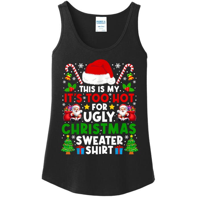 Too Hot Ugly Christmas Sweaters Family Xmas Pajamas Holiday Ladies Essential Tank