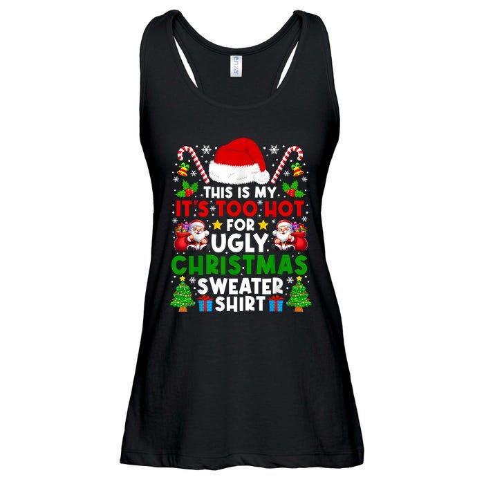 Too Hot Ugly Christmas Sweaters Family Xmas Pajamas Holiday Ladies Essential Flowy Tank