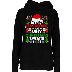 Too Hot Ugly Christmas Sweaters Family Xmas Pajamas Holiday Womens Funnel Neck Pullover Hood