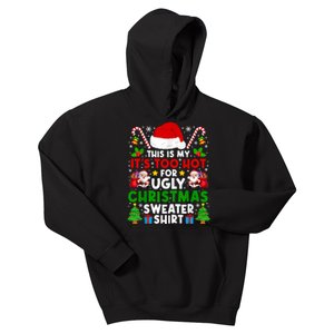 Too Hot Ugly Christmas Sweaters Family Xmas Pajamas Holiday Kids Hoodie