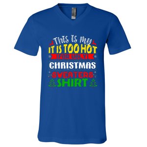 TOO HOT UGLY Christmas Sweaters Funny Xmas Family  V-Neck T-Shirt