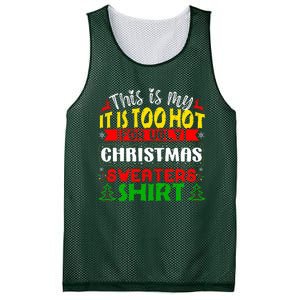 TOO HOT UGLY Christmas Sweaters Funny Xmas  Family  Mesh Reversible Basketball Jersey Tank