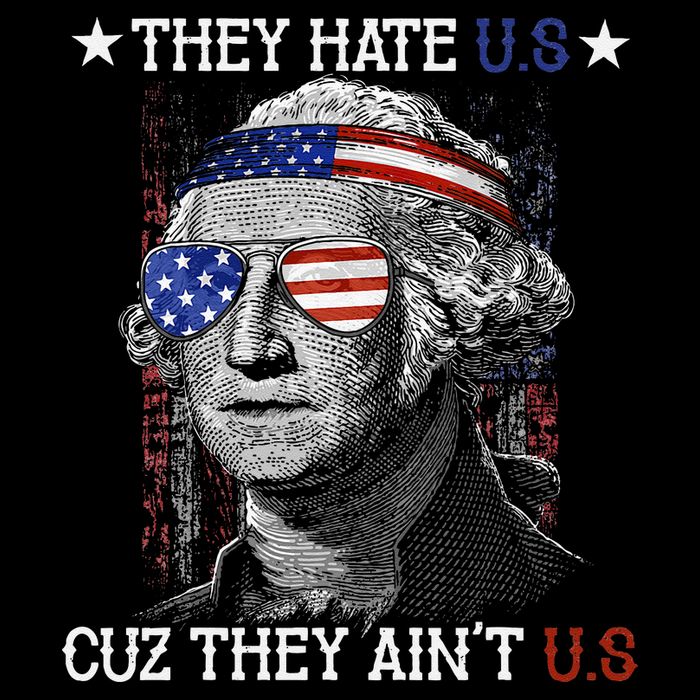 They Hate US Cuz They Aint US 4th Of July George Washington Impact Tech Backpack