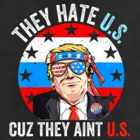 They Hate Us Cuz They Aint Us Funny 4th Of July USA Adult Drive Performance Visor
