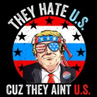 They Hate Us Cuz They Aint Us Funny 4th Of July USA 16 in Basic Backpack