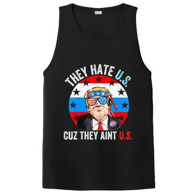 They Hate Us Cuz They Aint Us Funny 4th Of July USA PosiCharge Competitor Tank