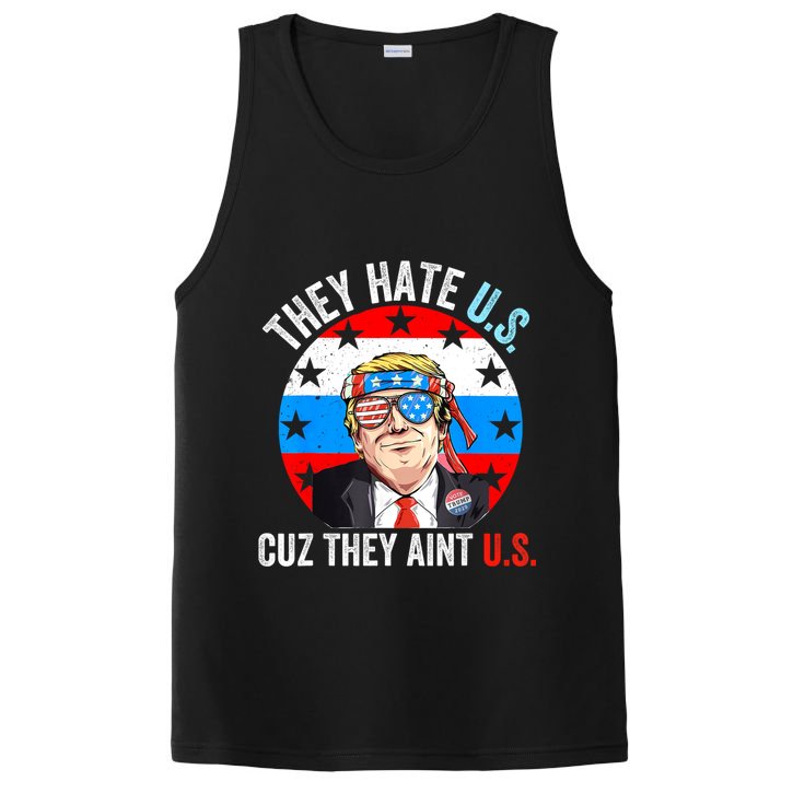 They Hate Us Cuz They Aint Us Funny 4th Of July USA PosiCharge Competitor Tank