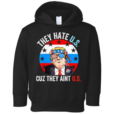 They Hate Us Cuz They Aint Us Funny 4th Of July USA Toddler Hoodie