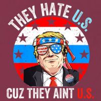 They Hate Us Cuz They Aint Us Funny 4th Of July USA 16oz Travel Tumbler