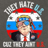 They Hate Us Cuz They Aint Us Funny 4th Of July USA Cotton Canvas Backpack