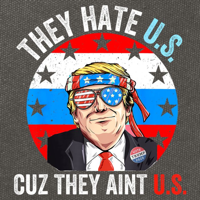 They Hate Us Cuz They Aint Us Funny 4th Of July USA Cotton Canvas Backpack