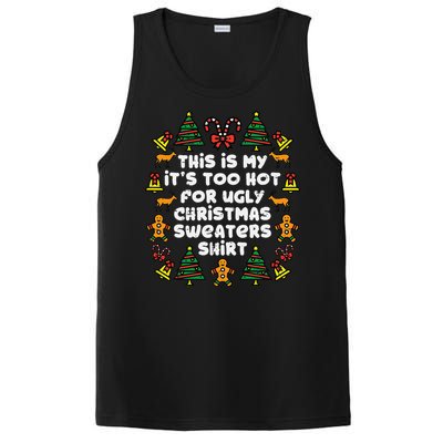 Too Hot Ugly Christmas Sweaters Funny Xmas Men Women Family PosiCharge Competitor Tank