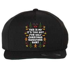 Too Hot Ugly Christmas Sweaters Funny Xmas Men Women Family Wool Snapback Cap