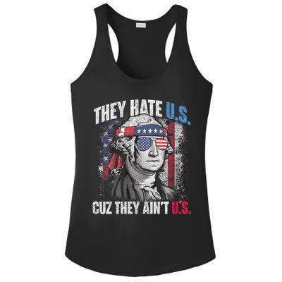 They Hate Us Cuz They AinT Us Usa American Flag 4th Of July Ladies PosiCharge Competitor Racerback Tank