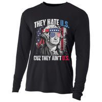 They Hate Us Cuz They AinT Us Usa American Flag 4th Of July Cooling Performance Long Sleeve Crew