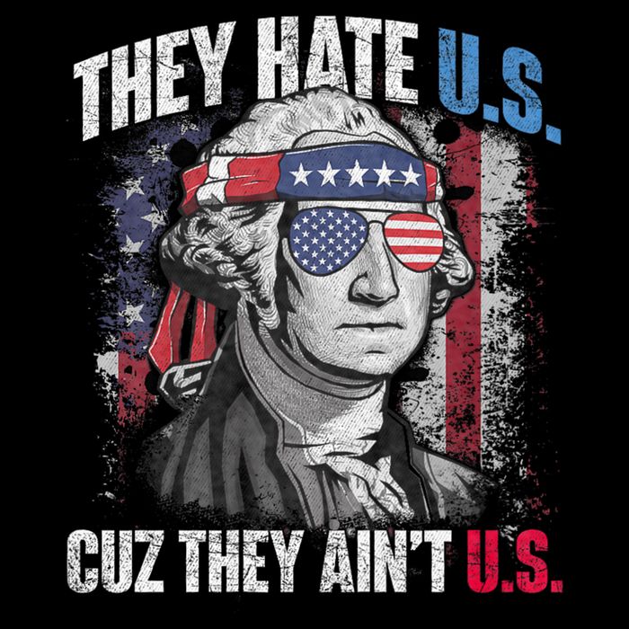 They Hate Us Cuz They AinT Us Usa American Flag 4th Of July Cooling Performance Long Sleeve Crew