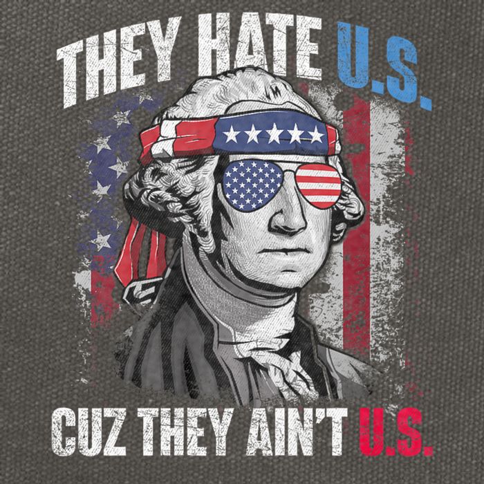 They Hate Us Cuz They AinT Us Usa American Flag 4th Of July Cotton Canvas Backpack