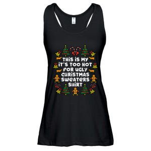 Too Hot Ugly Christmas Sweaters Funny Xmas Family Ladies Essential Flowy Tank