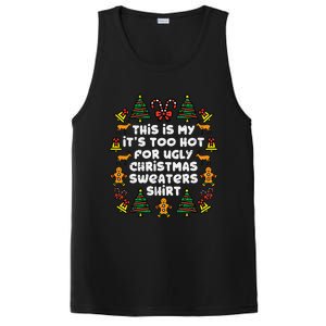 Too Hot Ugly Christmas Sweaters Funny Xmas Family PosiCharge Competitor Tank