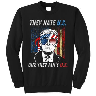 They Hate Us Cuz They AinT Us Funny Trump 4th Of July Sweatshirt