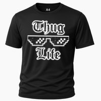 Thug Life Retro Glasses Meme Cooling Performance Crew T-Shirt