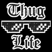 Thug Life Retro Glasses Meme Cooling Performance Crew T-Shirt