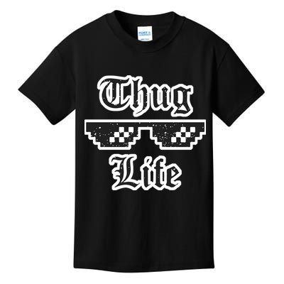 Thug Life Retro Glasses Meme Kids T-Shirt