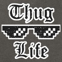 Thug Life Retro Glasses Meme Cotton Canvas Backpack
