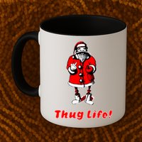 Thug Life Santa Claus Finger Christmas Mug