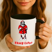 Thug Life Santa Claus Finger Christmas Mug