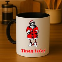 Thug Life Santa Claus Finger Christmas Mug