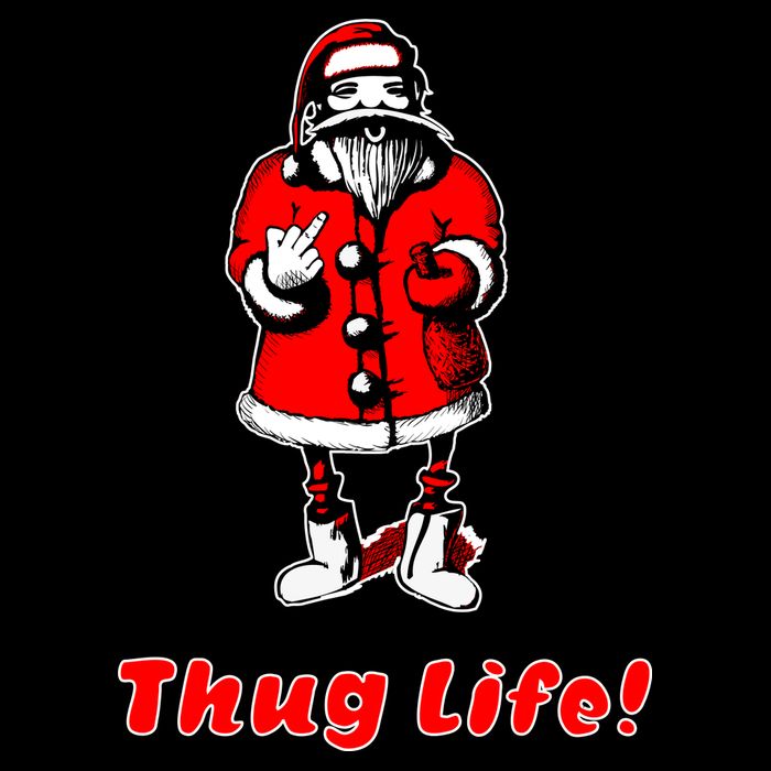 Thug Life Santa Claus Finger Christmas Mug