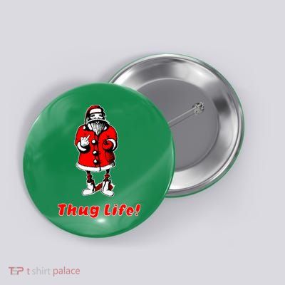 Thug Life Santa Claus Finger Christmas Button