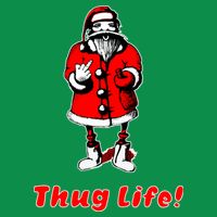Thug Life Santa Claus Finger Christmas Poster