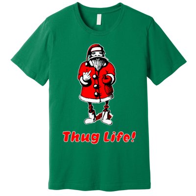 Thug Life Santa Claus Finger Christmas Premium T-Shirt