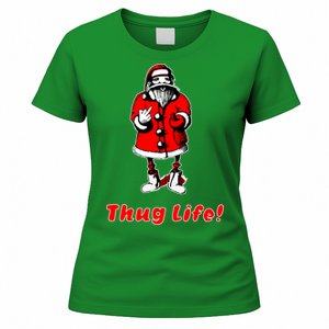 Thug Life Santa Claus Finger Christmas Women's T-Shirt