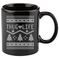 Thug Life Ugly Christmas Sweater 11oz C Handle Ceramic Mug